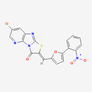molecular formula C19H9BrN4O4S B3879105 7-bromo-2-{[5-(2-nitrophenyl)-2-furyl]methylene}[1,3]thiazolo[2',3':2,3]imidazo[4,5-b]pyridin-3(2H)-one CAS No. 330841-29-7