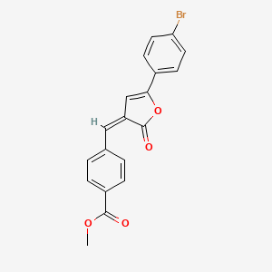 molecular formula C19H13BrO4 B3879140 methyl 4-{[5-(4-bromophenyl)-2-oxo-3(2H)-furanylidene]methyl}benzoate 