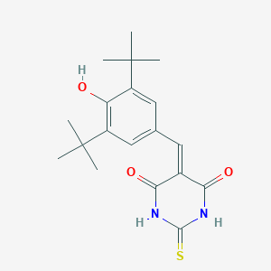 molecular formula C19H24N2O3S B3879142 5-(3,5-di-tert-butyl-4-hydroxybenzylidene)-2-thioxodihydro-4,6(1H,5H)-pyrimidinedione 