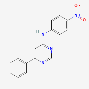 molecular formula C16H12N4O2 B3879161 N-(4-nitrophenyl)-6-phenyl-4-pyrimidinamine 