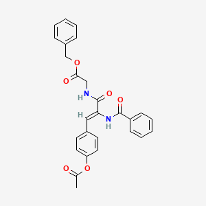 molecular formula C27H24N2O6 B3879163 benzyl N-[3-[4-(acetyloxy)phenyl]-2-(benzoylamino)acryloyl]glycinate 