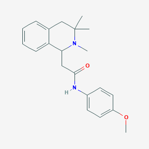 molecular formula C21H26N2O2 B3879179 N-(4-methoxyphenyl)-2-(2,3,3-trimethyl-1,2,3,4-tetrahydro-1-isoquinolinyl)acetamide 