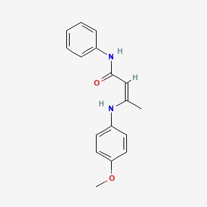 molecular formula C17H18N2O2 B3879224 3-[(4-methoxyphenyl)amino]-N-phenyl-2-butenamide 