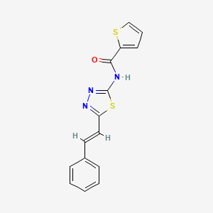 molecular formula C15H11N3OS2 B3879227 N-[5-(2-phenylvinyl)-1,3,4-thiadiazol-2-yl]-2-thiophenecarboxamide 