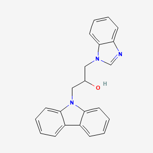 molecular formula C22H19N3O B3879260 1-(1H-benzimidazol-1-yl)-3-(9H-carbazol-9-yl)-2-propanol 