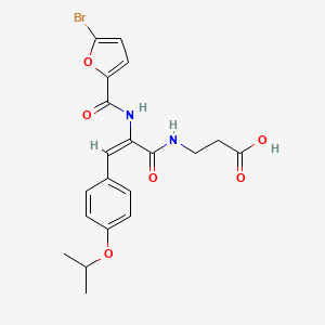 molecular formula C20H21BrN2O6 B3879270 N-[2-[(5-bromo-2-furoyl)amino]-3-(4-isopropoxyphenyl)acryloyl]-beta-alanine 