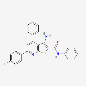 3-amino-6-(4-fluorophenyl)-N,4-diphenylthieno[2,3-b]pyridine-2-carboxamide