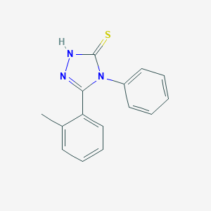 molecular formula C15H13N3S B387938 5-(2-methylphenyl)-4-phenyl-4H-1,2,4-triazole-3-thiol CAS No. 174573-89-8