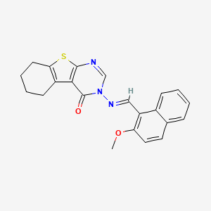 3-{[(2-methoxy-1-naphthyl)methylene]amino}-5,6,7,8-tetrahydro[1]benzothieno[2,3-d]pyrimidin-4(3H)-one