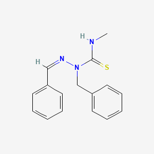 molecular formula C16H17N3S B3879396 benzaldehyde N'-benzyl-N-methylthiosemicarbazone 