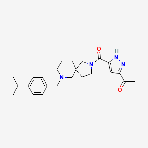 molecular formula C24H32N4O2 B3879412 1-(5-{[7-(4-isopropylbenzyl)-2,7-diazaspiro[4.5]dec-2-yl]carbonyl}-1H-pyrazol-3-yl)ethanone 