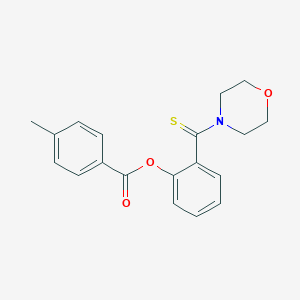 molecular formula C19H19NO3S B387942 2-(4-Morpholinylcarbothioyl)phenyl 4-methylbenzoate 