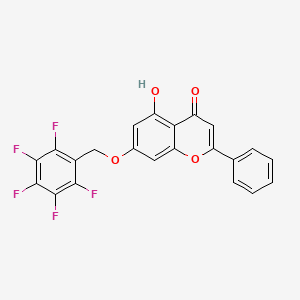 molecular formula C22H11F5O4 B3879426 5-hydroxy-7-[(pentafluorobenzyl)oxy]-2-phenyl-4H-chromen-4-one 