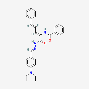 molecular formula C29H30N4O2 B3879445 N-[1-({2-[4-(diethylamino)benzylidene]hydrazino}carbonyl)-4-phenyl-1,3-butadien-1-yl]benzamide 