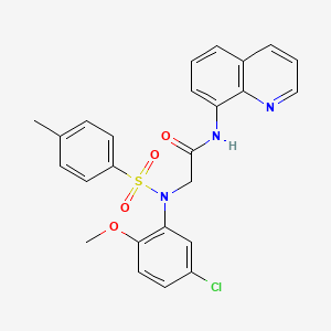 molecular formula C25H22ClN3O4S B3879489 N~2~-(5-chloro-2-methoxyphenyl)-N~2~-[(4-methylphenyl)sulfonyl]-N~1~-8-quinolinylglycinamide 