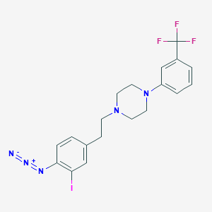 molecular formula C19H19F3IN5 B038795 1-(2-(3-Iodo-4-azidophenyl)ethyl)-4-(3-(trifluoromethyl)phenyl)piperazine CAS No. 118249-08-4