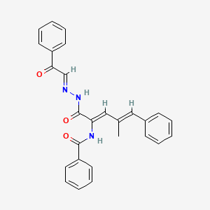 N-(3-methyl-1-{[2-(2-oxo-2-phenylethylidene)hydrazino]carbonyl}-4-phenyl-1,3-butadien-1-yl)benzamide