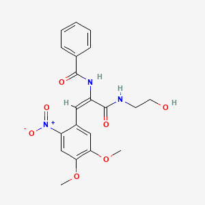 N-(2-(4,5-dimethoxy-2-nitrophenyl)-1-{[(2-hydroxyethyl)amino]carbonyl}vinyl)benzamide