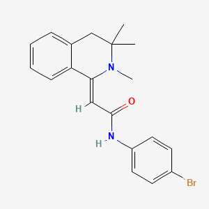 molecular formula C20H21BrN2O B3879531 N-(4-bromophenyl)-2-(2,3,3-trimethyl-3,4-dihydro-1(2H)-isoquinolinylidene)acetamide 