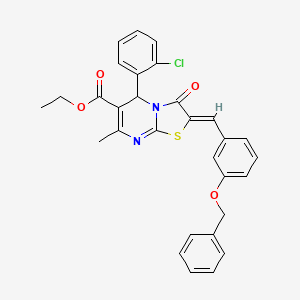 ethyl 2-[3-(benzyloxy)benzylidene]-5-(2-chlorophenyl)-7-methyl-3-oxo-2,3-dihydro-5H-[1,3]thiazolo[3,2-a]pyrimidine-6-carboxylate