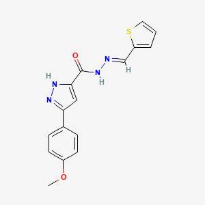 3-(4-methoxyphenyl)-N'-(2-thienylmethylene)-1H-pyrazole-5-carbohydrazide