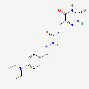 N'-[4-(diethylamino)benzylidene]-3-(3,5-dioxo-2,3,4,5-tetrahydro-1,2,4-triazin-6-yl)propanohydrazide