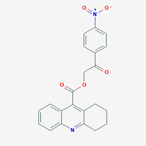 molecular formula C22H18N2O5 B387961 2-(4-Nitrophenyl)-2-oxoethyl 1,2,3,4-tetrahydroacridine-9-carboxylate CAS No. 313067-08-2