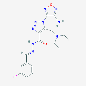 molecular formula C17H20IN9O2 B387963 1-(4-amino-1,2,5-oxadiazol-3-yl)-5-[(diethylamino)methyl]-N'-(3-iodobenzylidene)-1H-1,2,3-triazole-4-carbohydrazide 