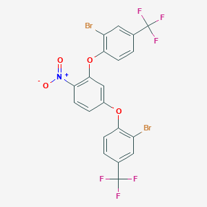 molecular formula C20H9Br2F6NO4 B387973 2,4-Bis[2-bromo-4-(trifluoromethyl)phenoxy]-1-nitrobenzene 