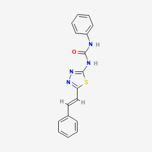 N-phenyl-N'-[5-(2-phenylvinyl)-1,3,4-thiadiazol-2-yl]urea