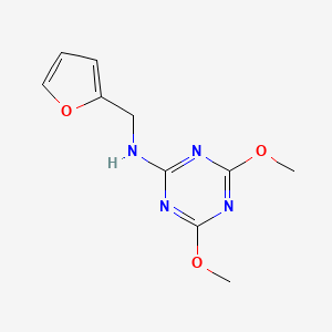 molecular formula C10H12N4O3 B3879759 N-(2-furylmethyl)-4,6-dimethoxy-1,3,5-triazin-2-amine 