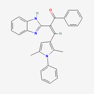 B3879772 2-(1H-benzimidazol-2-yl)-3-(2,5-dimethyl-1-phenyl-1H-pyrrol-3-yl)-1-phenyl-2-propen-1-one CAS No. 5677-04-3