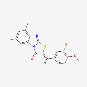 2-(3-bromo-4-methoxybenzylidene)-6,8-dimethyl[1,3]thiazolo[3,2-a]benzimidazol-3(2H)-one