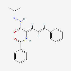 N-(1-{[2-(1-methylethylidene)hydrazino]carbonyl}-4-phenyl-1,3-butadien-1-yl)benzamide