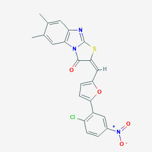 2-[(5-{2-chloro-5-nitrophenyl}-2-furyl)methylene]-6,7-dimethyl[1,3]thiazolo[3,2-a]benzimidazol-3(2H)-one