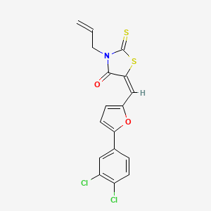 molecular formula C17H11Cl2NO2S2 B3879839 3-allyl-5-{[5-(3,4-dichlorophenyl)-2-furyl]methylene}-2-thioxo-1,3-thiazolidin-4-one CAS No. 309936-21-8