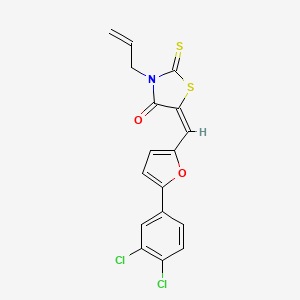 3-allyl-5-{[5-(3,4-dichlorophenyl)-2-furyl]methylene}-2-thioxo-1,3-thiazolidin-4-one