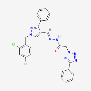N'-{[1-(2,4-dichlorobenzyl)-3-phenyl-1H-pyrazol-4-yl]methylene}-2-(5-phenyl-2H-tetrazol-2-yl)acetohydrazide
