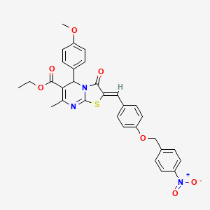 ethyl 5-(4-methoxyphenyl)-7-methyl-2-{4-[(4-nitrobenzyl)oxy]benzylidene}-3-oxo-2,3-dihydro-5H-[1,3]thiazolo[3,2-a]pyrimidine-6-carboxylate