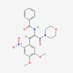 N-[2-(4,5-dimethoxy-2-nitrophenyl)-1-(4-morpholinylcarbonyl)vinyl]benzamide