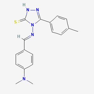 4-{[4-(dimethylamino)benzylidene]amino}-5-(4-methylphenyl)-4H-1,2,4-triazole-3-thiol