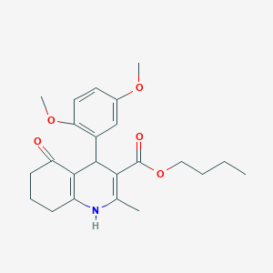 molecular formula C23H29NO5 B387990 Butyl 4-(2,5-dimethoxyphenyl)-2-methyl-5-oxo-1,4,5,6,7,8-hexahydroquinoline-3-carboxylate 