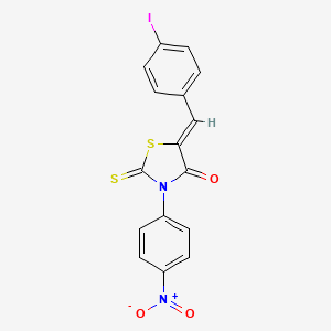 molecular formula C16H9IN2O3S2 B3879915 5-(4-iodobenzylidene)-3-(4-nitrophenyl)-2-thioxo-1,3-thiazolidin-4-one 