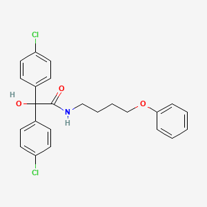 2,2-bis(4-chlorophenyl)-2-hydroxy-N-(4-phenoxybutyl)acetamide