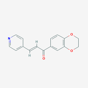 molecular formula C16H13NO3 B3879943 1-(2,3-dihydro-1,4-benzodioxin-6-yl)-3-(4-pyridinyl)-2-propen-1-one CAS No. 5677-94-1