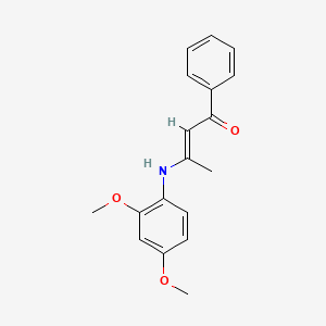 molecular formula C18H19NO3 B3879946 3-[(2,4-dimethoxyphenyl)amino]-1-phenyl-2-buten-1-one 