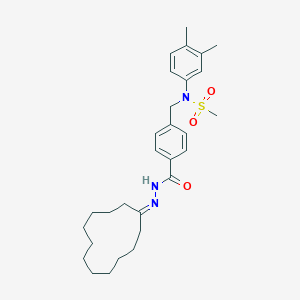 N-{4-[(2-cyclododecylidenehydrazino)carbonyl]benzyl}-N-(3,4-dimethylphenyl)methanesulfonamide