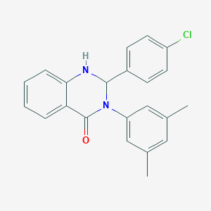 molecular formula C22H19ClN2O B388000 2-(4-chlorophenyl)-3-(3,5-dimethylphenyl)-2,3-dihydro-4(1H)-quinazolinone 
