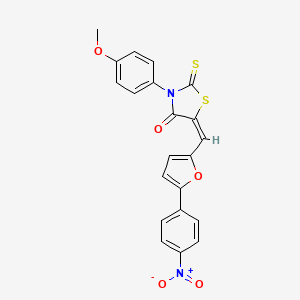 3-(4-methoxyphenyl)-5-{[5-(4-nitrophenyl)-2-furyl]methylene}-2-thioxo-1,3-thiazolidin-4-one