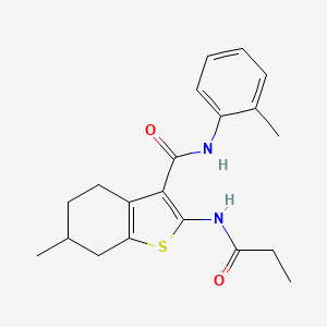 6-methyl-N-(2-methylphenyl)-2-(propionylamino)-4,5,6,7-tetrahydro-1-benzothiophene-3-carboxamide